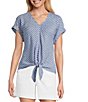 Westbound Stripe Short Sleeve V-Neck Tie Front Top,Specials : American Fashion Style Bags On Sale Westbound Stripe Short Sleeve V-Neck Tie Front Top,Specials : American Fashion Style Bags On Sale