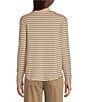 Westbound Striped Long Sleeve Crew Neck Knit Tee - Image 2