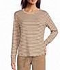 Westbound Striped Long Sleeve Crew Neck Knit Tee - Image 5