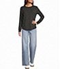 Westbound Striped Long Sleeve Crew Neck Knit Tee - Image 3