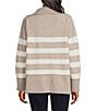 Westbound Striped Long Sleeve Quarter Zip Sweater - Image 2