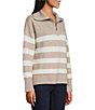 Westbound Striped Long Sleeve Quarter Zip Sweater - Image 3