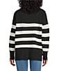 Westbound Striped Long Sleeve Quarter Zip Sweater - Image 2