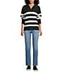 Westbound Striped Long Sleeve Quarter Zip Sweater - Image 5