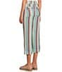 Color:Bright Stripe - Image 4 - The ISLAND Bright Stripe Crop Pull-On Mid Rise Wide Leg Drawstring Waist Pants
