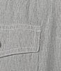 Color:Black White Stripe - Image 5 - The ISLAND Stripe Crop Pull-On Mid Rise Wide Leg Drawstring Waist Pant