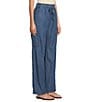 Color:Medium Wash - Image 3 - The ISLAND Pull-On Mid Rise Wide Leg Cargo Pocket Jeans