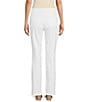 Color:White - Image 2 - the PARK AVE fit Denim Mid Rise Straight Leg Pull-On Pants