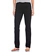 Color:Black - Image 1 - the PARK AVE fit Denim Mid Rise Straight Leg Pull-On Pants