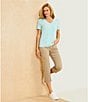 Westbound the Utility Crop Mid Rise Pull-On Pants, Color:Stone - Image 5