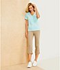 Westbound the Utility Crop Mid Rise Pull-On Pants, Color:Stone - Image 6