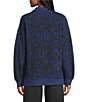 Westbound Twilight Blue Paisley Patch Long Sleeve Quarter Zip Pullover, Color:Twilight Blue/Paisley Patch - Image 2