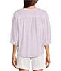 Westbound V-Neck 3/4 Sleeve Button Front Top - Image 6
