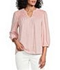 Westbound V-Neck 3/4 Sleeve Top - Image 1