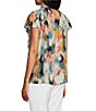 Westbound V-Neck Button Front Flutter Sleeve Top - Image 4