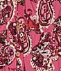 Color:Pink Paisley - Image 3 - V-Neck Sleeveless Button Front Maxi Dress