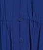 Color:Mazarine Blue - Image 3 - V-Neck Sleeveless Button Front Maxi Dress