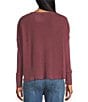 Westbound Waffle Solid Long Sleeve Crew Neck Pullover Top - Image 6