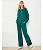 Westbound Coordinating Wide Leg Drawstring Knit Pants, Color:Rain Forest - Image 5