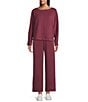 Westbound Coordinating Wide Leg Drawstring Knit Pants - Image 3