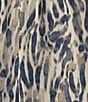 Color:Sandy Tides - Image 3 - Woven Sandy Tides Print V-Neck 3/4 Sleeve Midi Dress