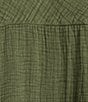 Westbound Woven Short Sleeve Button Front Top, Color:Dusty Olive - Image 4