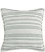 Color:Aqua - Image 1 - Cyprus Striped Euro Sham