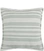 Color:Aqua - Image 2 - Cyprus Striped Euro Sham