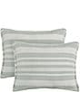 Color:Aqua - Image 1 - Cyprus Striped Pillow Sham