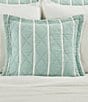 White Sand Playa 20#double; Quilted Square Decorative Pillow, Color:Aqua - Image 2