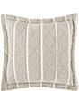 White Sand Playa 20#double; Quilted Square Decorative Pillow, Color:Sand - Image 1