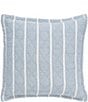 White Sand Playa Quilted Euro Sham, Color:Blue - Image 1
