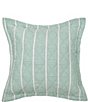 White Sand Playa Quilted Euro Sham, Color:Aqua - Image 1