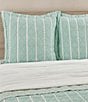 White Sand Playa Quilted Euro Sham, Color:Aqua - Image 2