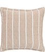White Sand Playa Striped Quilted Euro Sham, Color:Terracotta - Image 1
