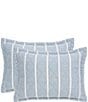 Color:Blue - Image 1 - Playa Quilted Striped Pillow Sham