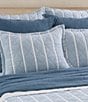 Color:Blue - Image 2 - Playa Quilted Striped Pillow Sham