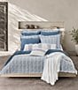 Color:Blue - Image 3 - Playa Quilted Striped Pillow Sham