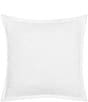 White Sand South Seas Airy-Tumbled Textured Square Decorative Pillow Cover, Color:White - Image 1
