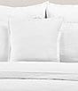White Sand South Seas Airy-Tumbled Textured Square Decorative Pillow Cover, Color:White - Image 3