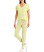 Color:Shadow Lime - Image 3 - Love Life Jack Coordinating Ankle Crop Pants