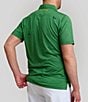 Color:Green - Image 2 - Just A Trim Knit Short Sleeve Printed Polo Shirt