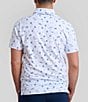 Color:White - Image 2 - Off The Rocks Printed Melange Knit Short Sleeve Polo Shirt