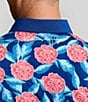 Color:Navy - Image 2 - Tropical Mums Printed Short Sleeve Polo Shirt