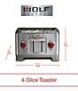 Color:Stainless steel - Image 3 - 4-Slice Toaster With Red Knobs