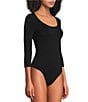 Wolford Tokio String Scoop Neck 3/4 Sleeve Bodysuit - Image 3