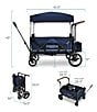 Wonderfold X4 Push + Pull 4-Seater Quad Stroller Wagon, Color:Sapphire Navy - Image 6