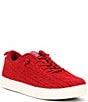 Color:Red Wool - Image 1 - Chunky Knit Trainer Sneakers