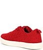 Color:Red Wool - Image 3 - Chunky Knit Trainer Sneakers