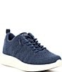 Color:Denim - Image 1 - Coogee Knit Lace Up Sneakers